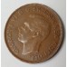 AUSTRALIA 1950 . ONE 1 PENNY . ERROR . SURFACE FLAW
